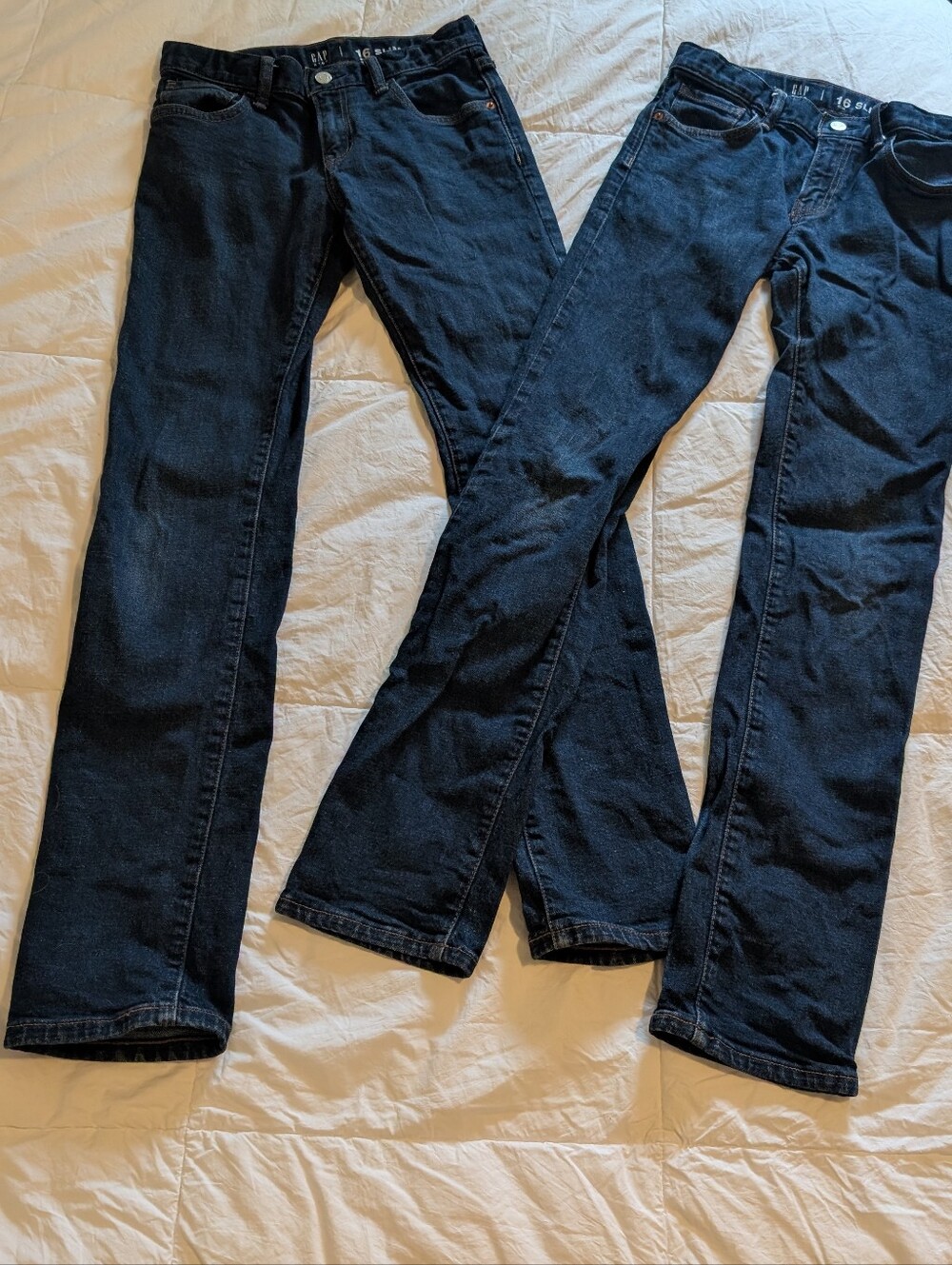 GAP Skinny Jeans 16 Slim Boys Girls Kids - Lot Of Two Pairs